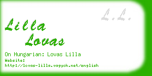 lilla lovas business card